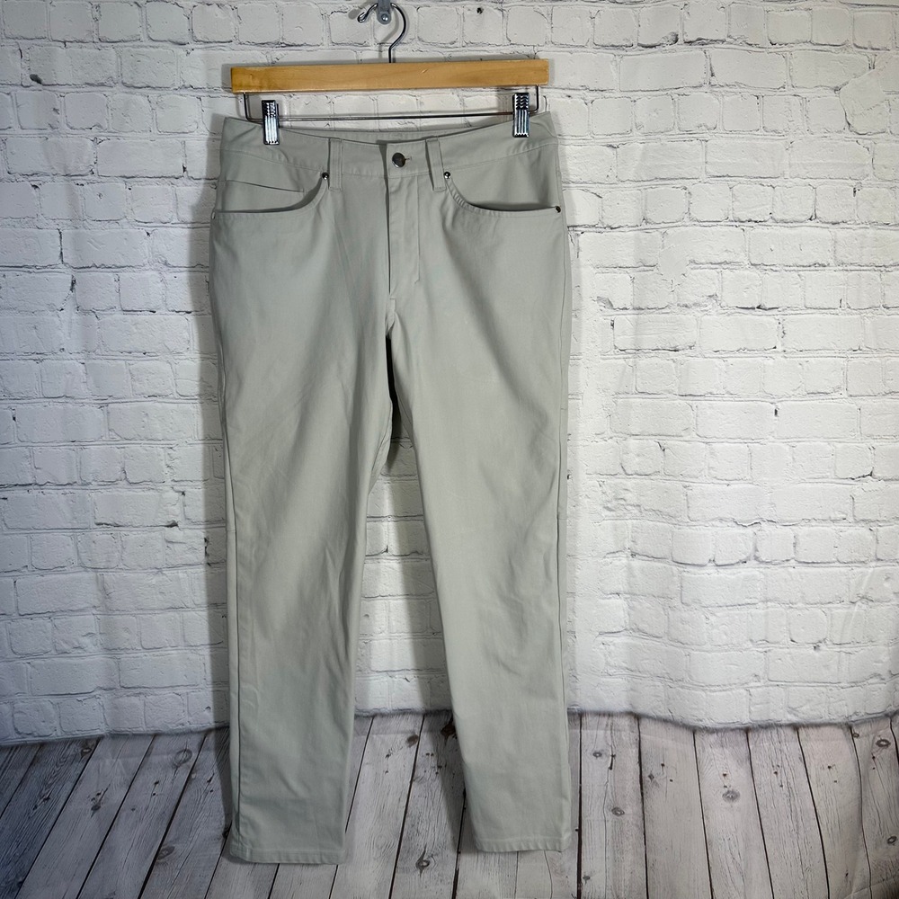 Lululemon ABC Pant Slim Light Khaki Tan Mens 30 Technical 5-Pocket Trousers